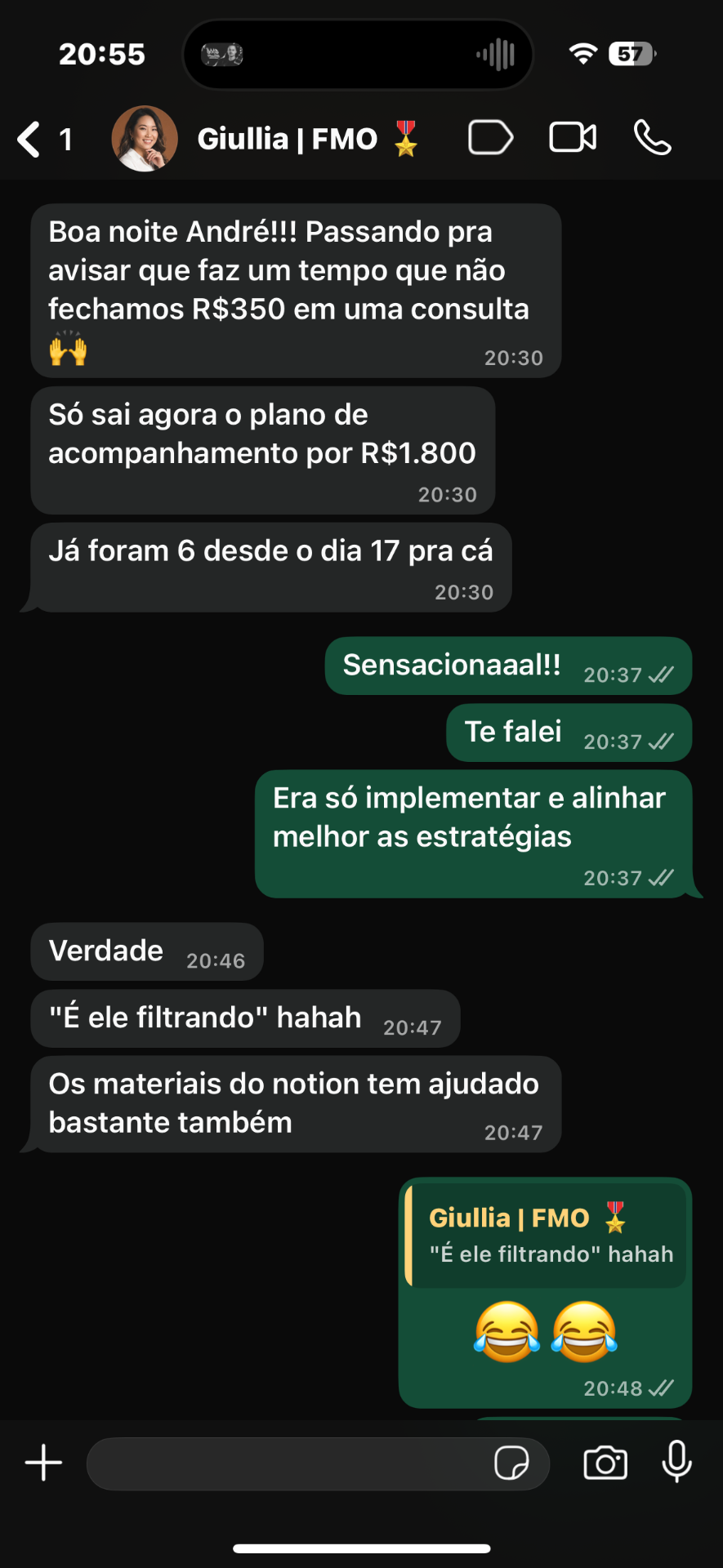 Giullia — Plano fechado R$ 1.800
